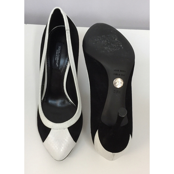 ❤️SOLD❤️ DOLCE & GABBANA Suede Python Shoes 35 1/2 - Picture 6 of 6